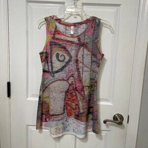 Tank:  High-Low Cut - Whimsey Rose